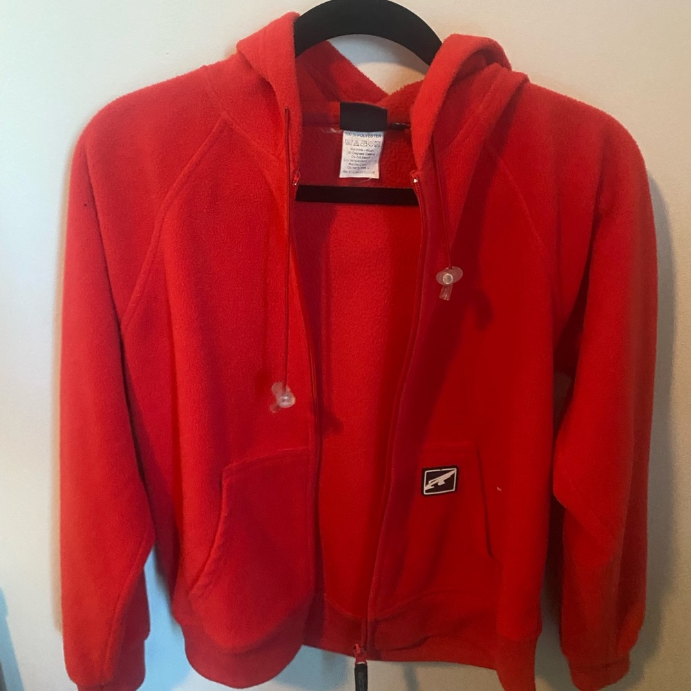 Vintage red fleece zip up.